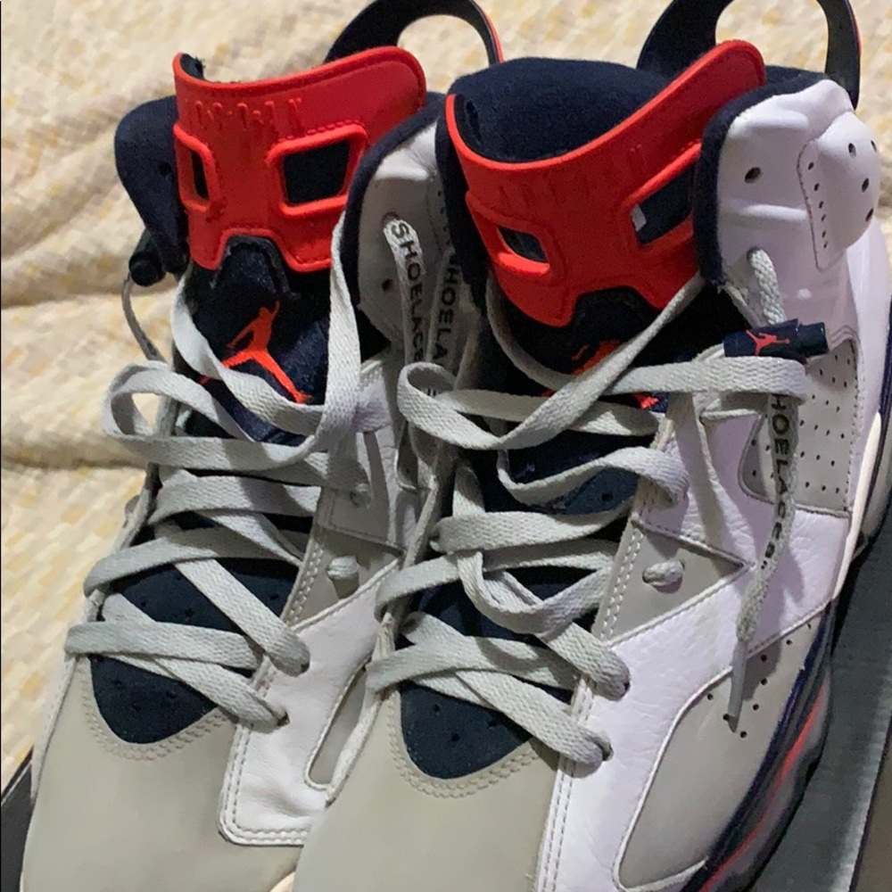 💧 AIR JORDAN 6 TINKER 💧with grey off white laces